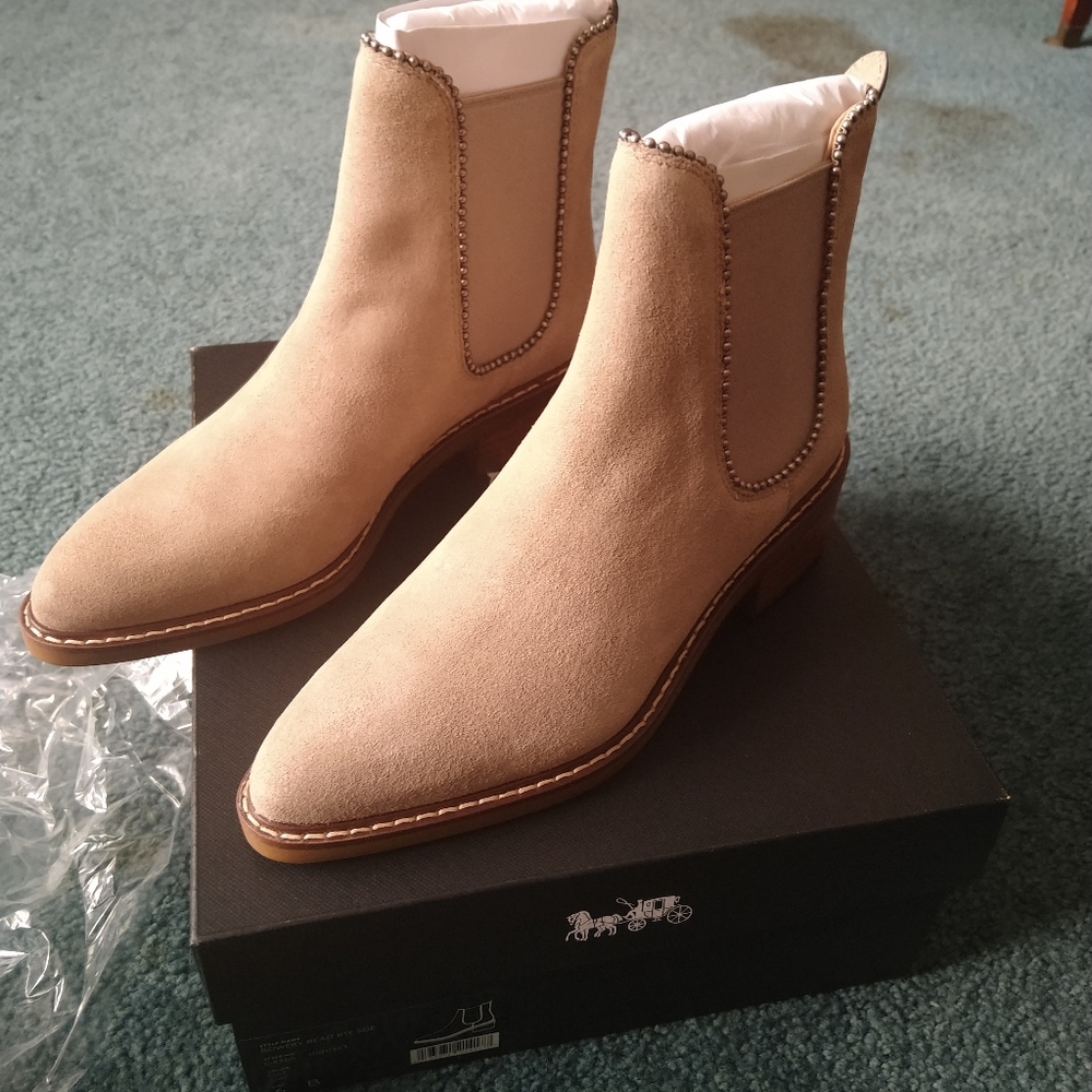 Coach suede booties